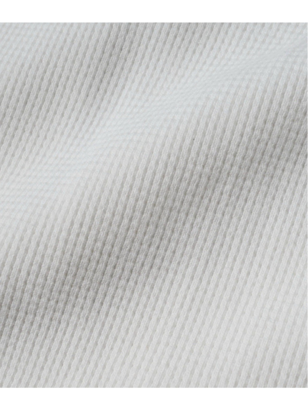 Heavyweight Waffle Cotton Long Sleeve - White Non Stock Mfg. Co L - Picture 4 of 5